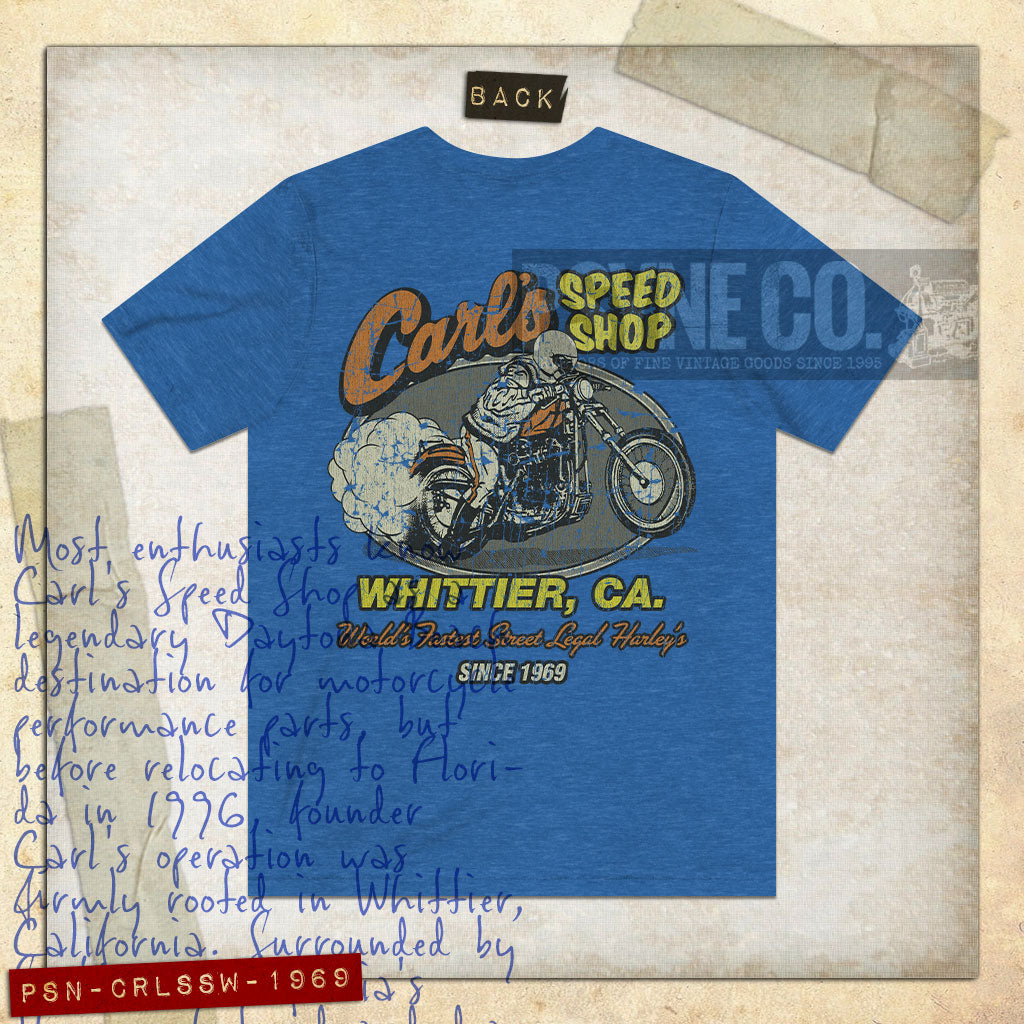 Carl's Speed Shop Whittier 1969 F/B Vintage Men's T-Shirt