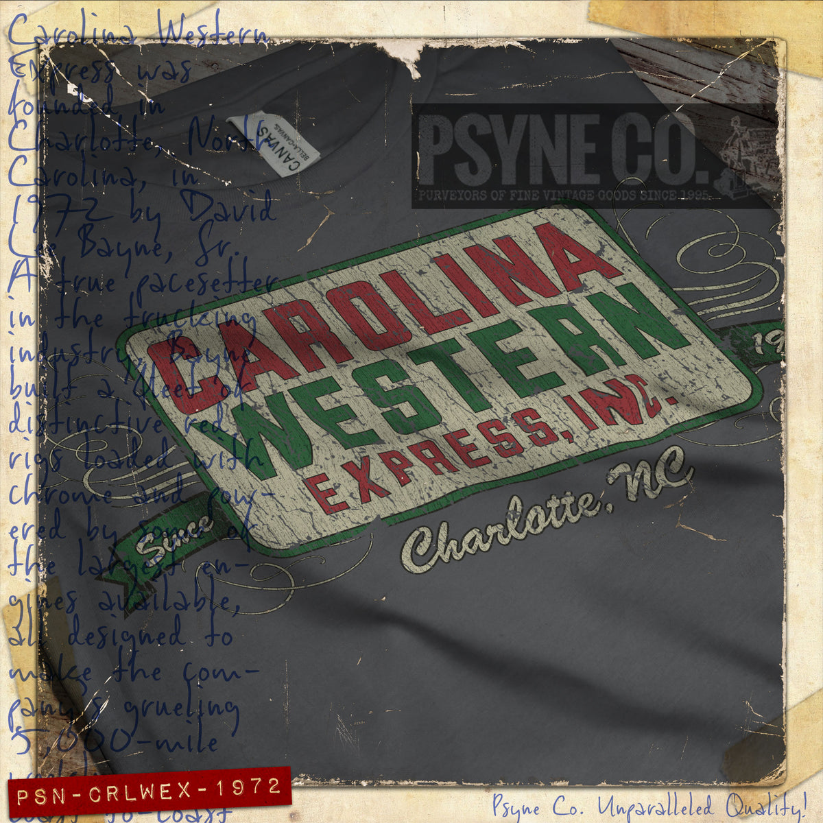 Carolina Western Express 1972 Vintage Men's T-Shirt