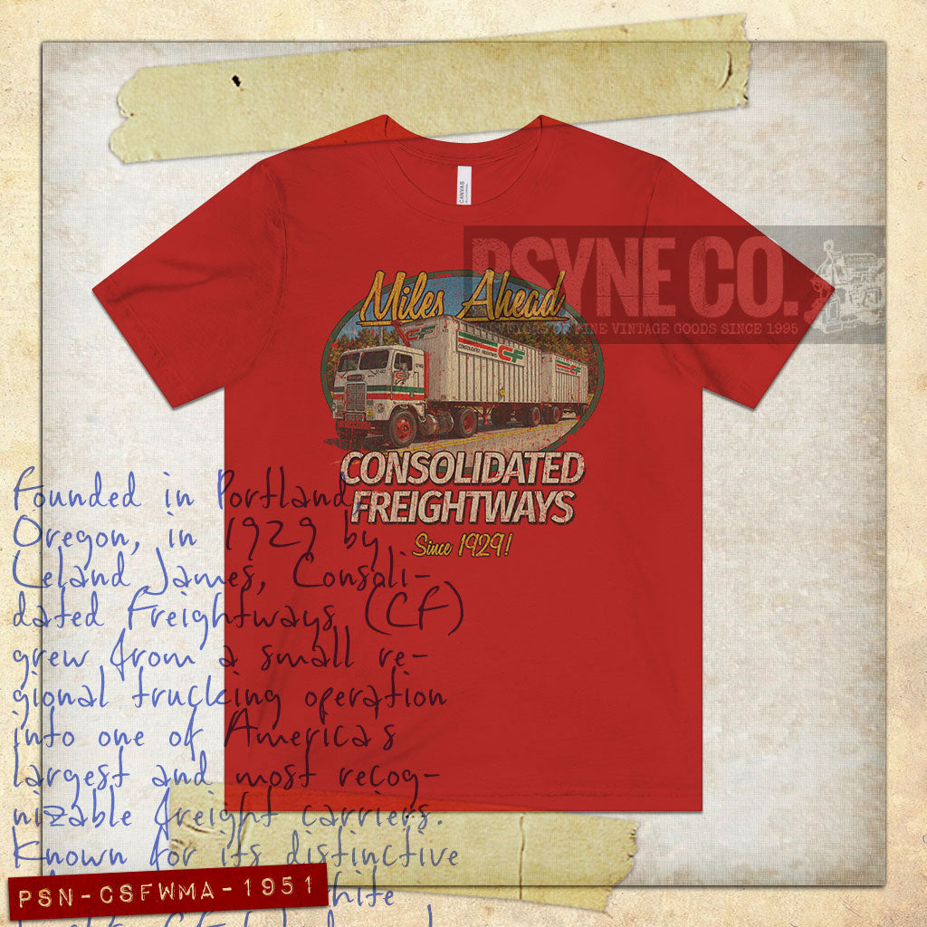 Consolidated Freightways Miles Ahead 1951 Vintage Men's T-Shirt