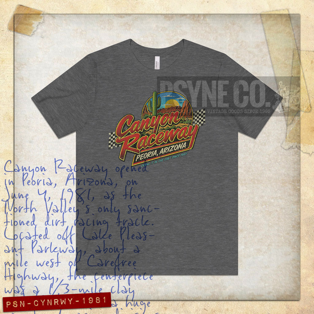 Canyon Raceway Peoria, Arizona 1981 Vintage Men's T-Shirt