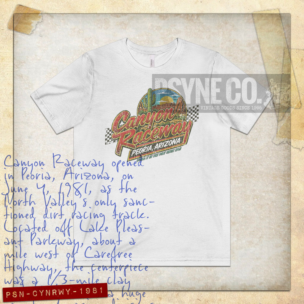 Canyon Raceway Peoria, Arizona 1981 Vintage Men's T-Shirt
