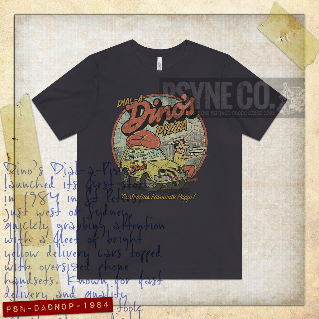 Dial-a-Dino’s Pizza 1984 Vintage Men's T-Shirt