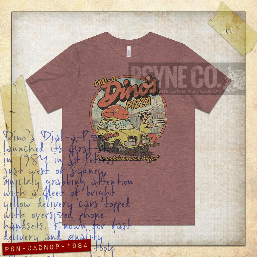 Dial-a-Dino’s Pizza 1984 Vintage Men's T-Shirt