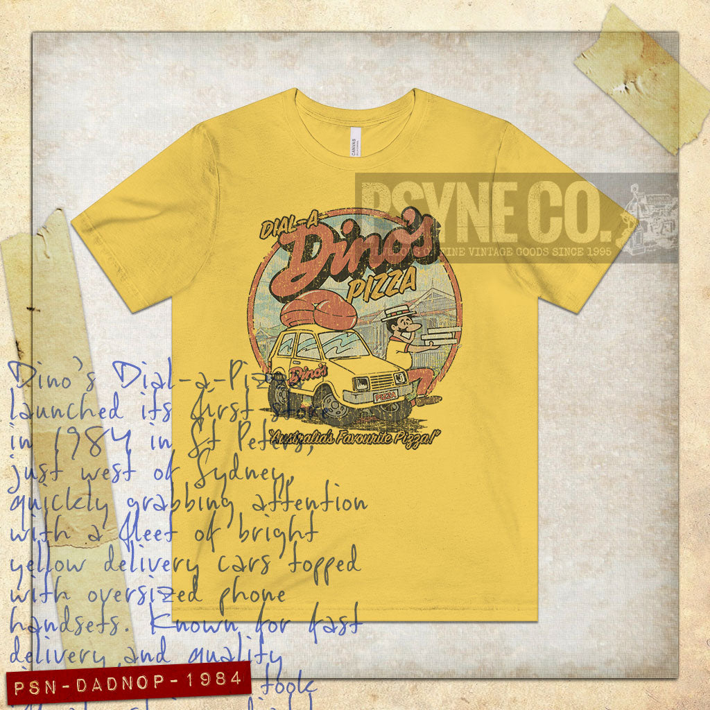 Dial-a-Dino’s Pizza 1984 Vintage Men's T-Shirt