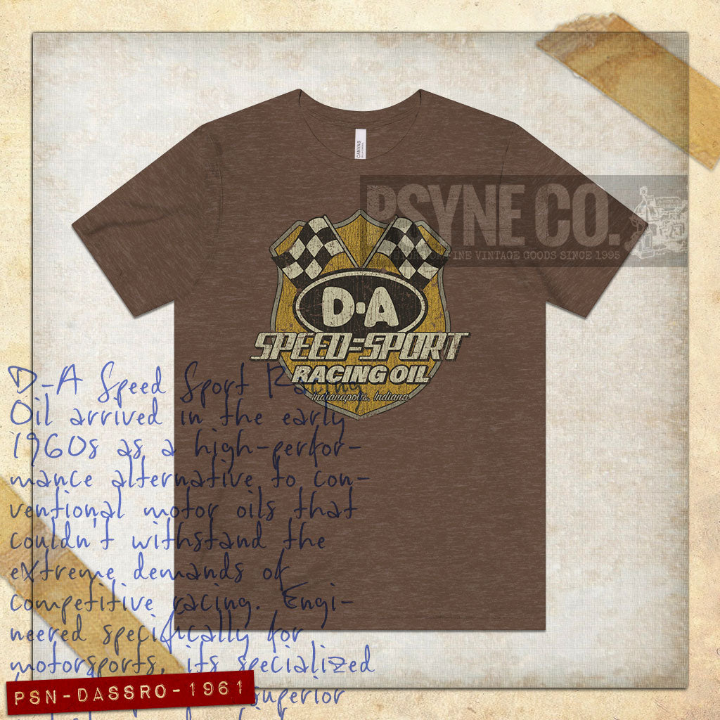 D-A Speed Sport Racing Oil 1961 Vintage Men’s T-Shirt