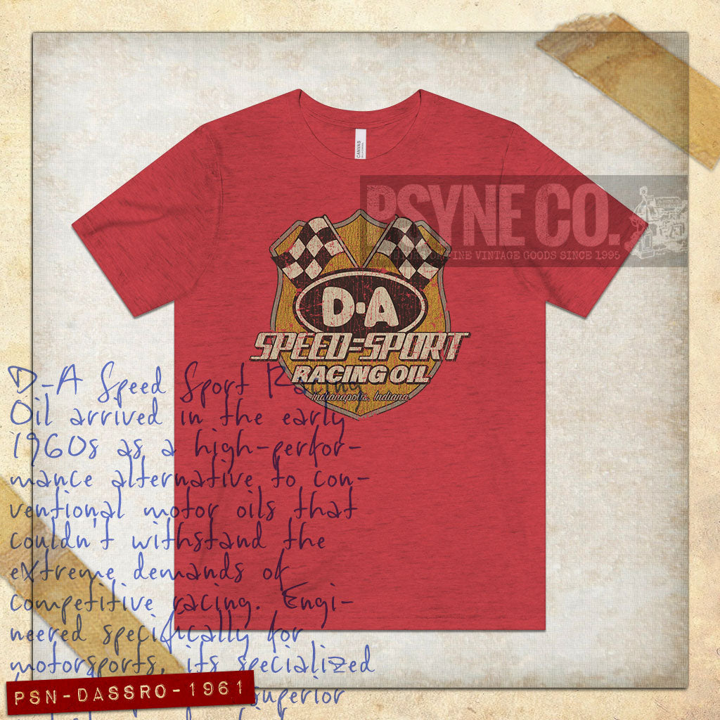 D-A Speed Sport Racing Oil 1961 Vintage Men’s T-Shirt