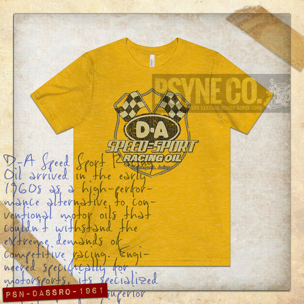 D-A Speed Sport Racing Oil 1961 Vintage Men’s T-Shirt
