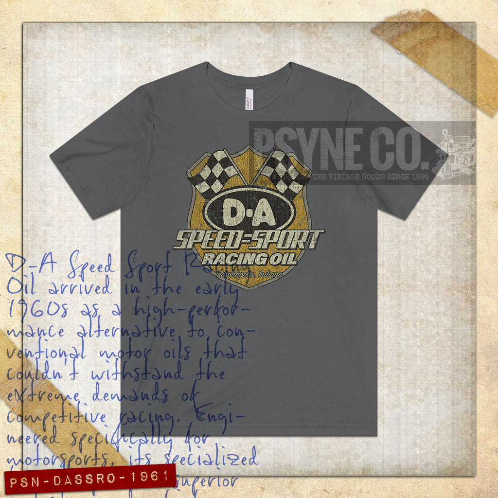 D-A Speed Sport Racing Oil 1961 Vintage Men’s T-Shirt