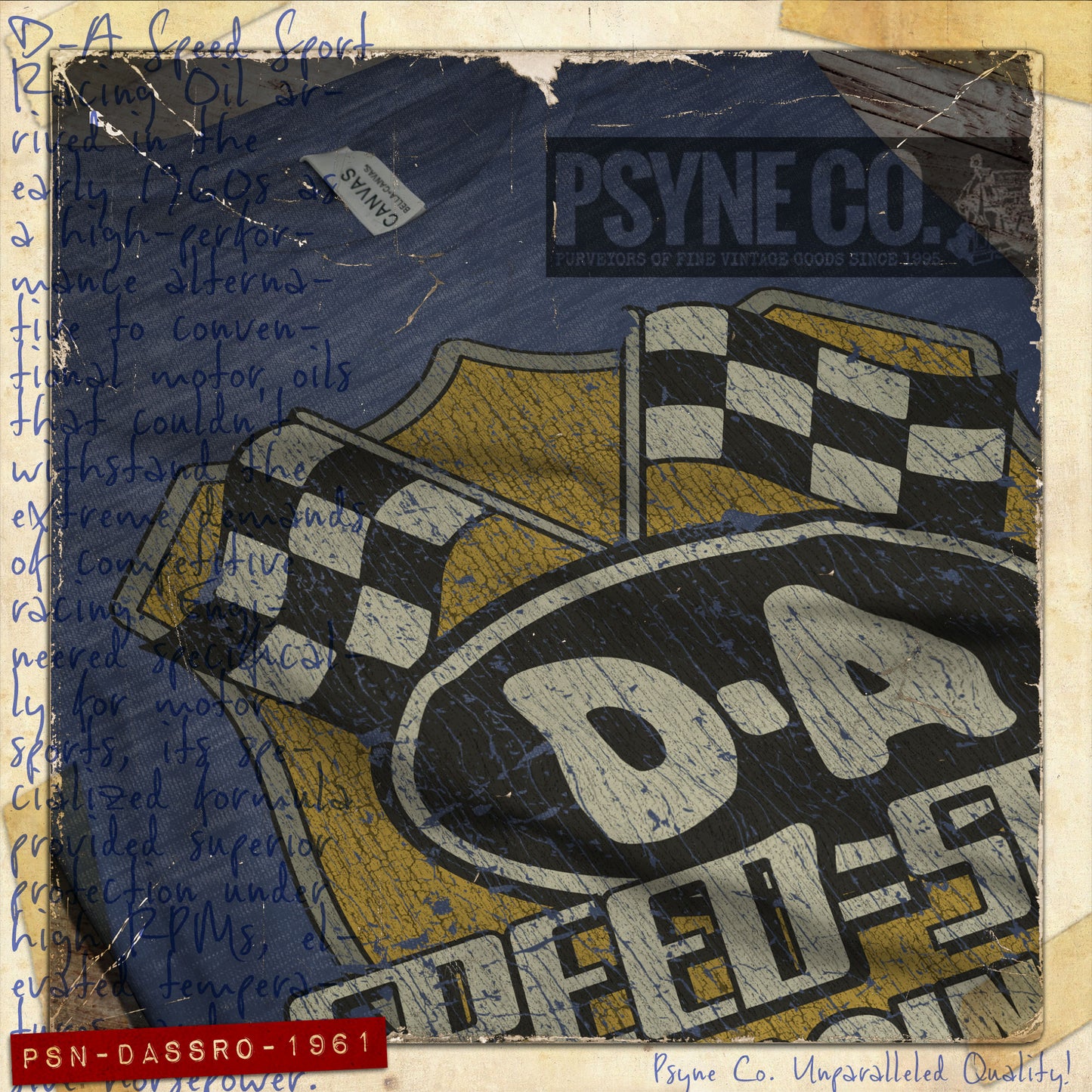 D-A Speed Sport Racing Oil 1961 Vintage Men’s T-Shirt