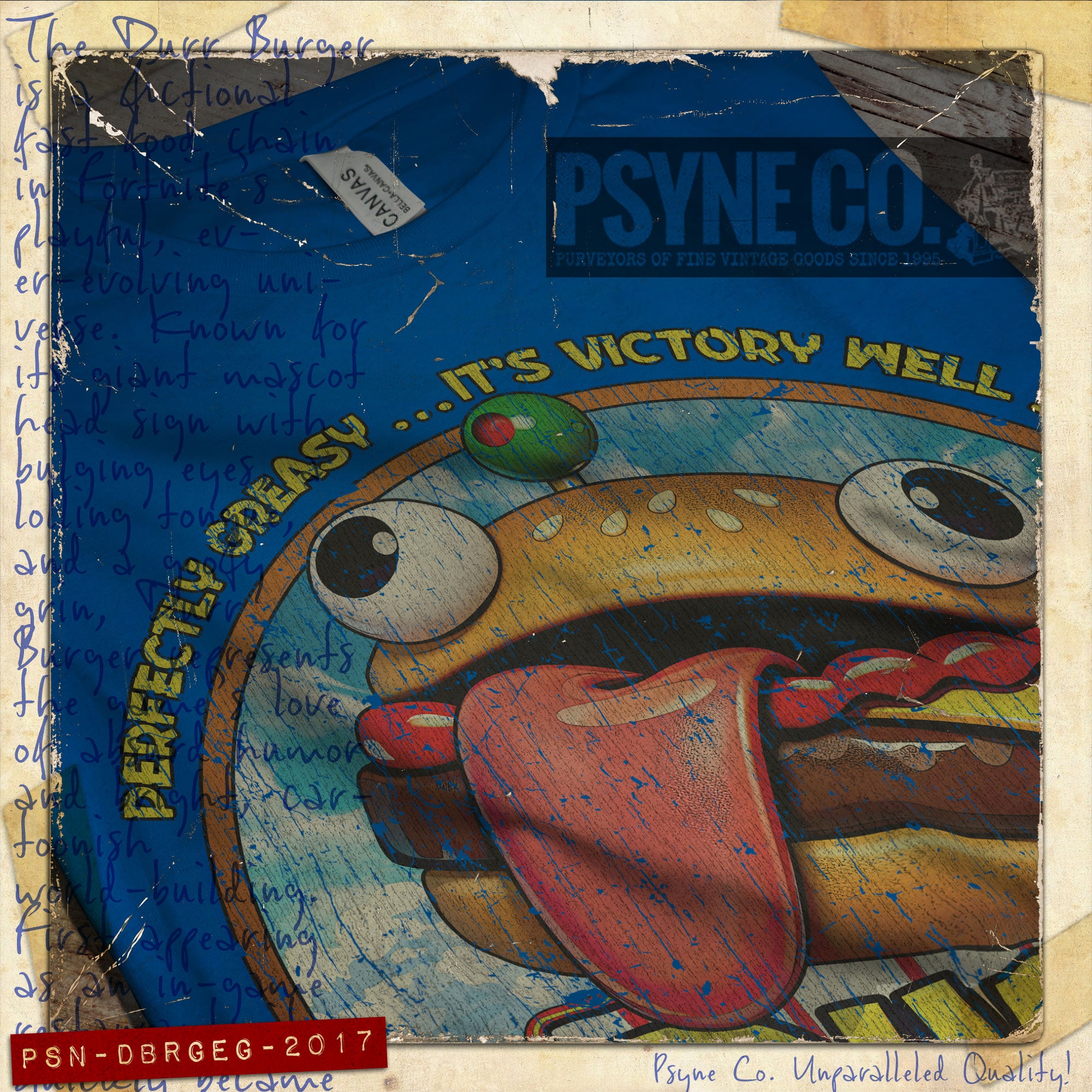 Durrr Burger Perfectly Greasy 2017 Vintage Men's T-Shirt