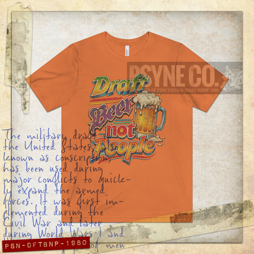 Draft Beer Not People 1980 Vintage Men's T-Shirt