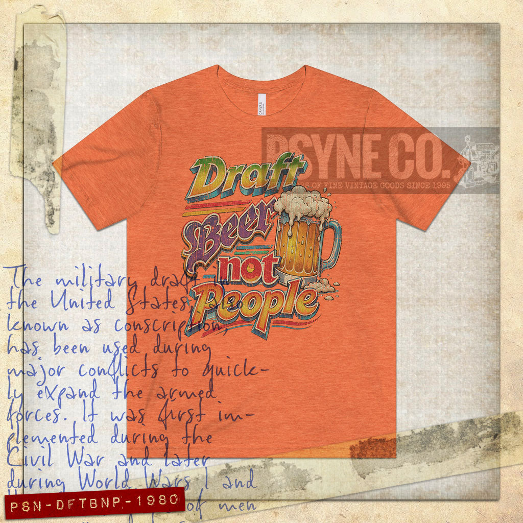 Draft Beer Not People 1980 Vintage Men's T-Shirt