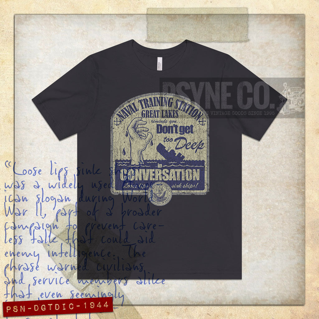 Don't Get Too Deep In Conversation 1944 Vintage Men's T-Shirt