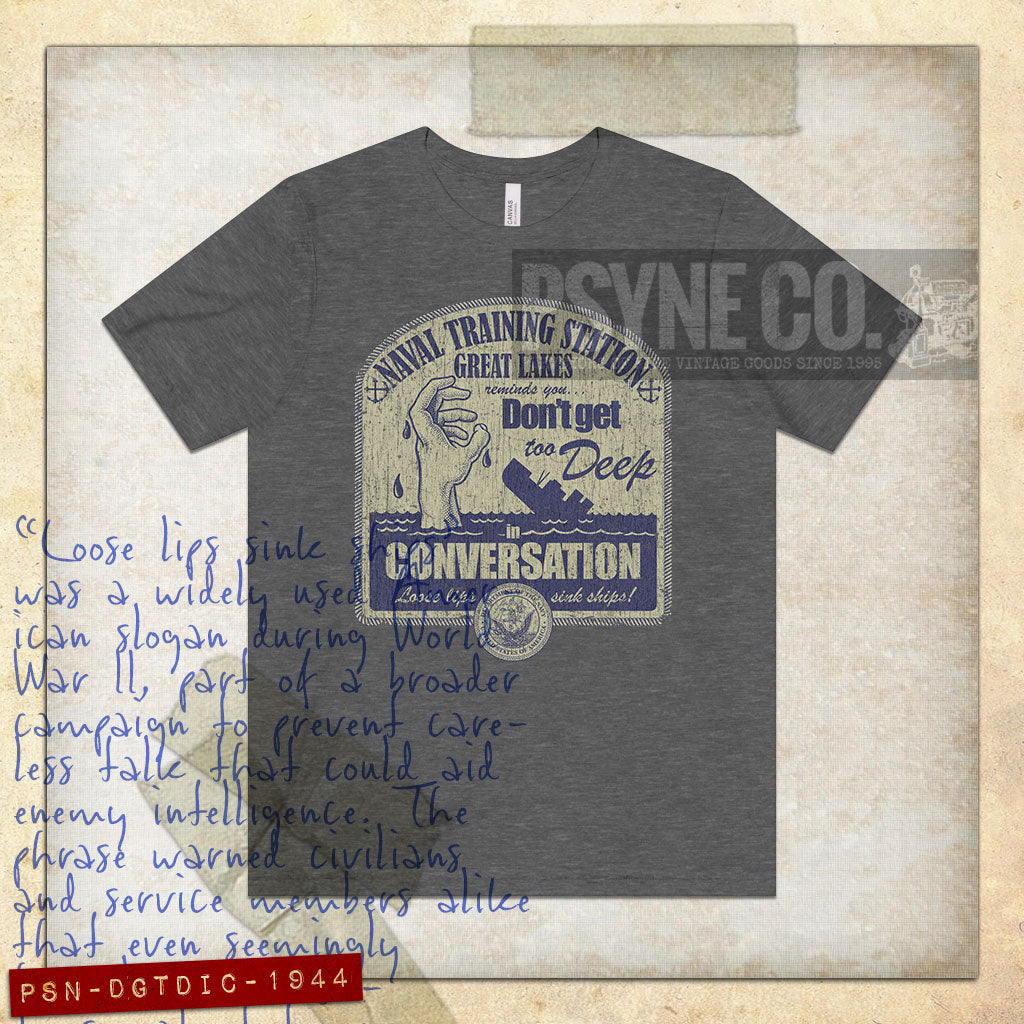 Don't Get Too Deep In Conversation 1944 Vintage Men's T-Shirt