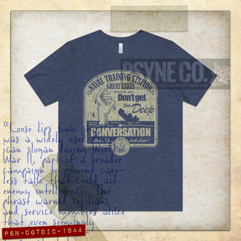 Don't Get Too Deep In Conversation 1944 Vintage Men's T-Shirt