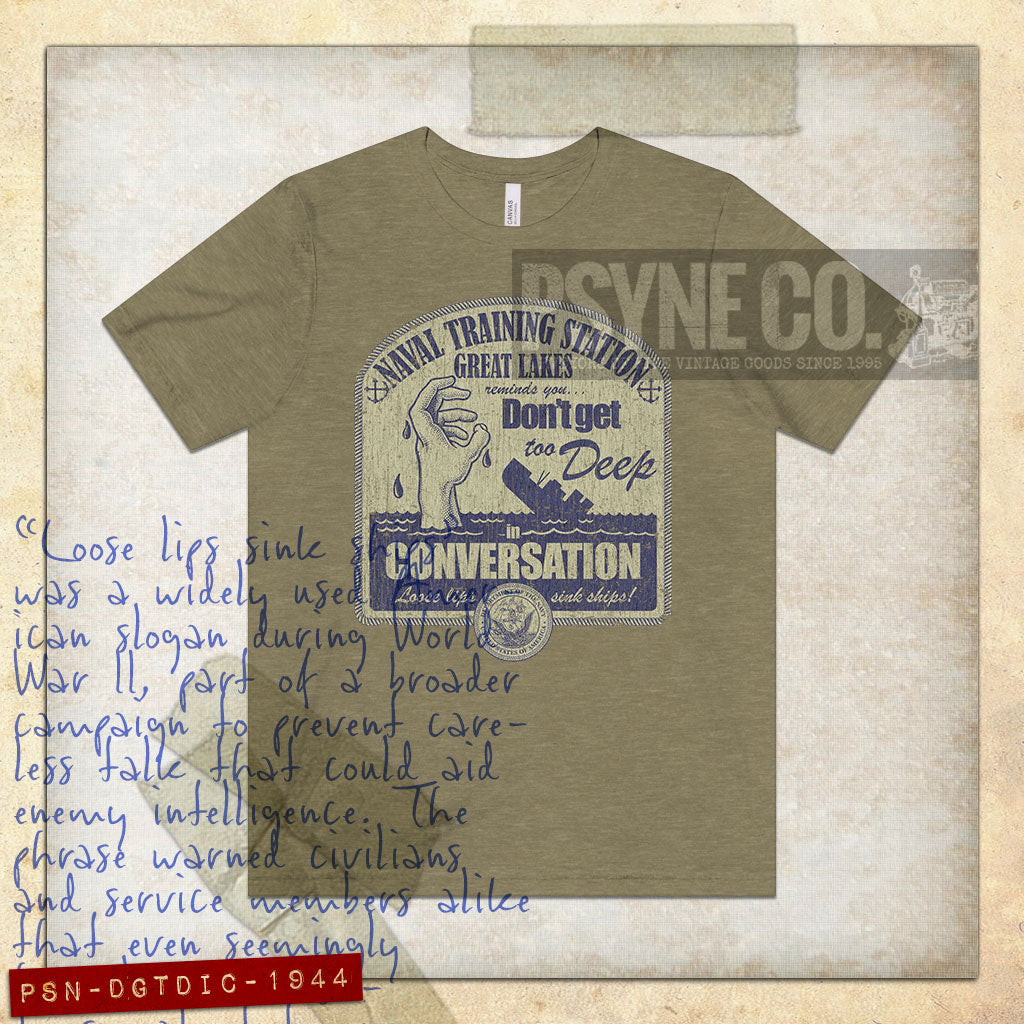 Don't Get Too Deep In Conversation 1944 Vintage Men's T-Shirt