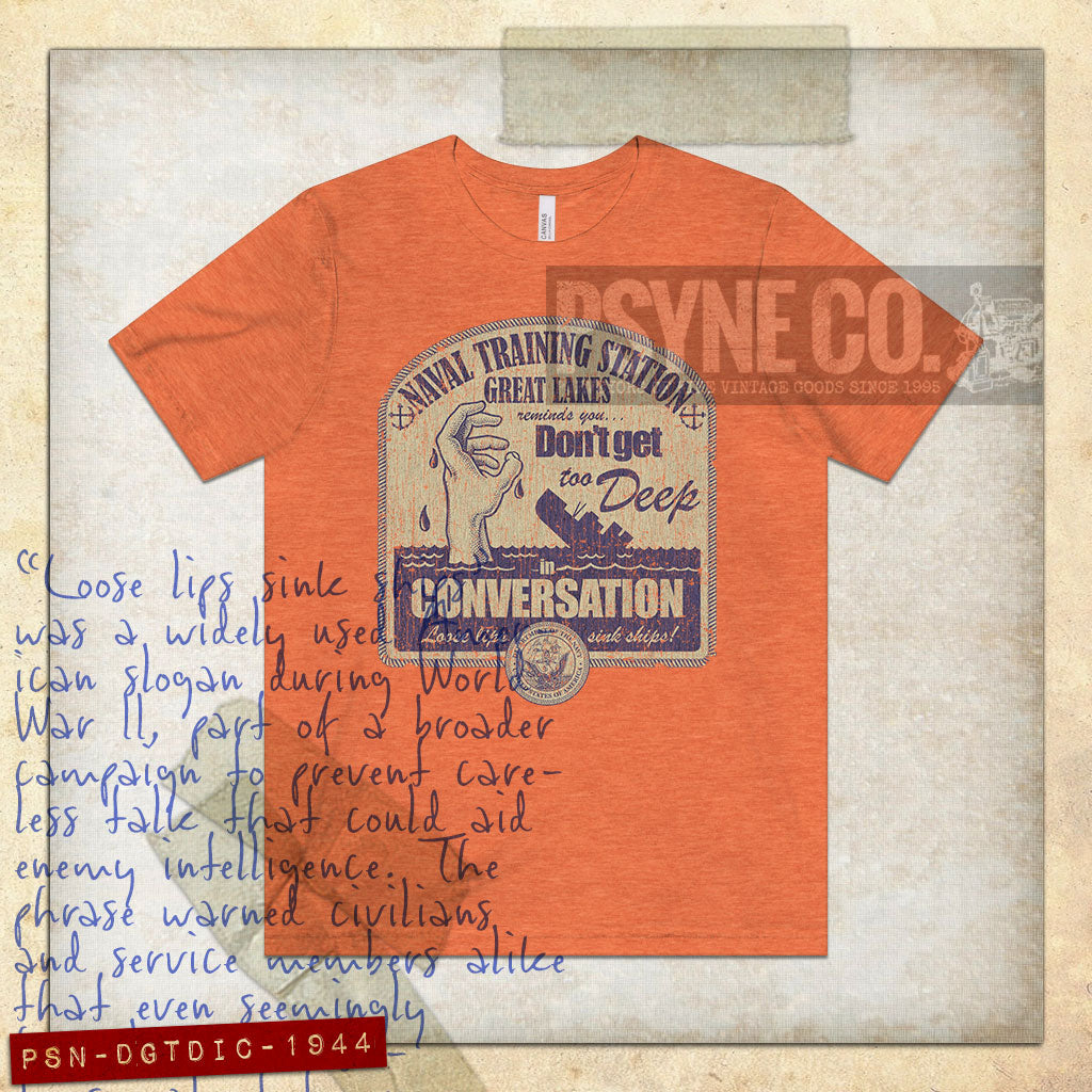 Don't Get Too Deep In Conversation 1944 Vintage Men's T-Shirt
