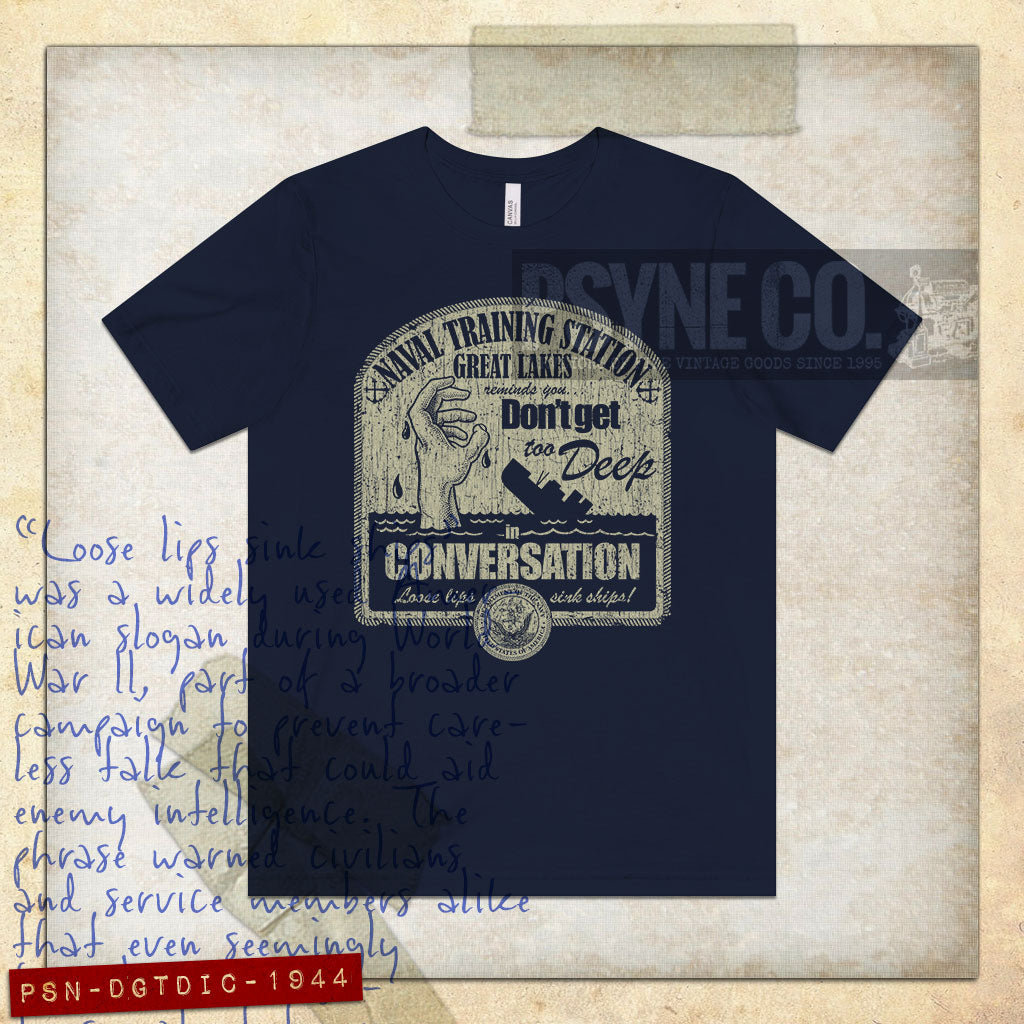 Don't Get Too Deep In Conversation 1944 Vintage Men's T-Shirt