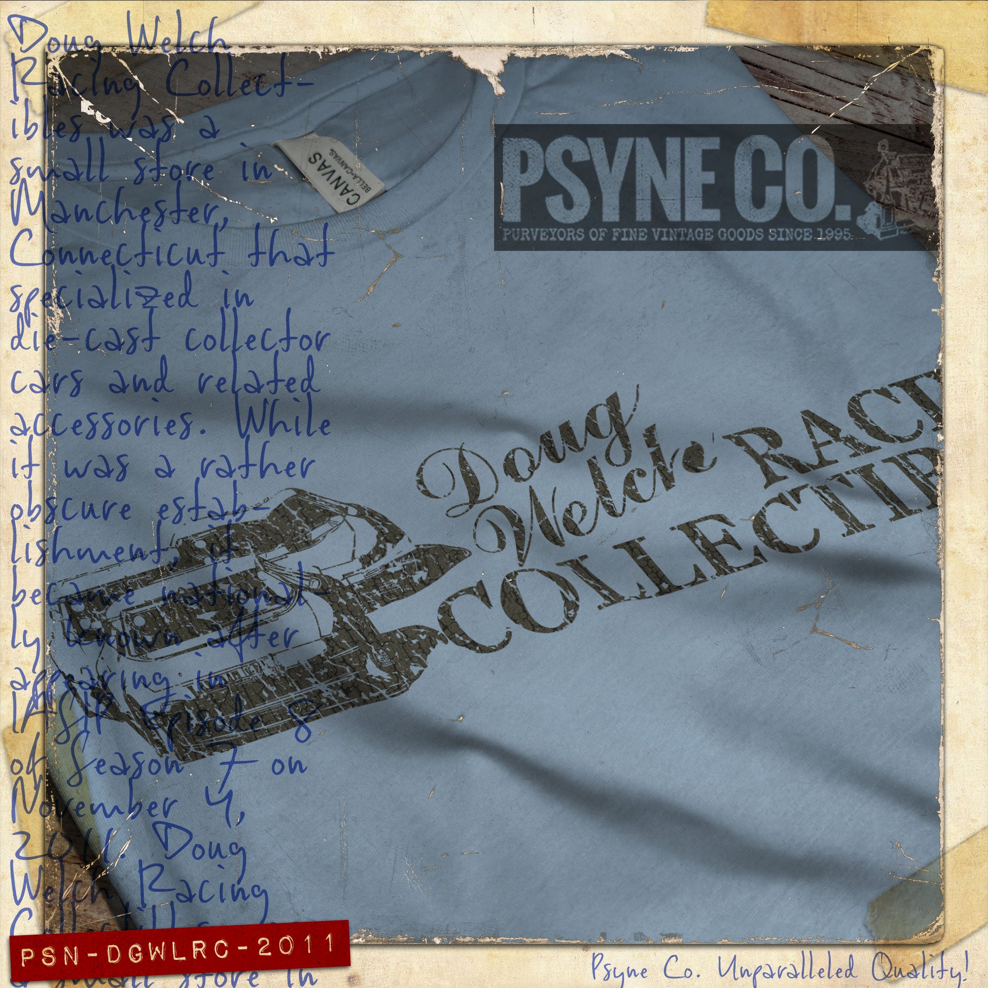 Doug Welch Racing Collectibles 2011 Vintage Men's T-Shirt
