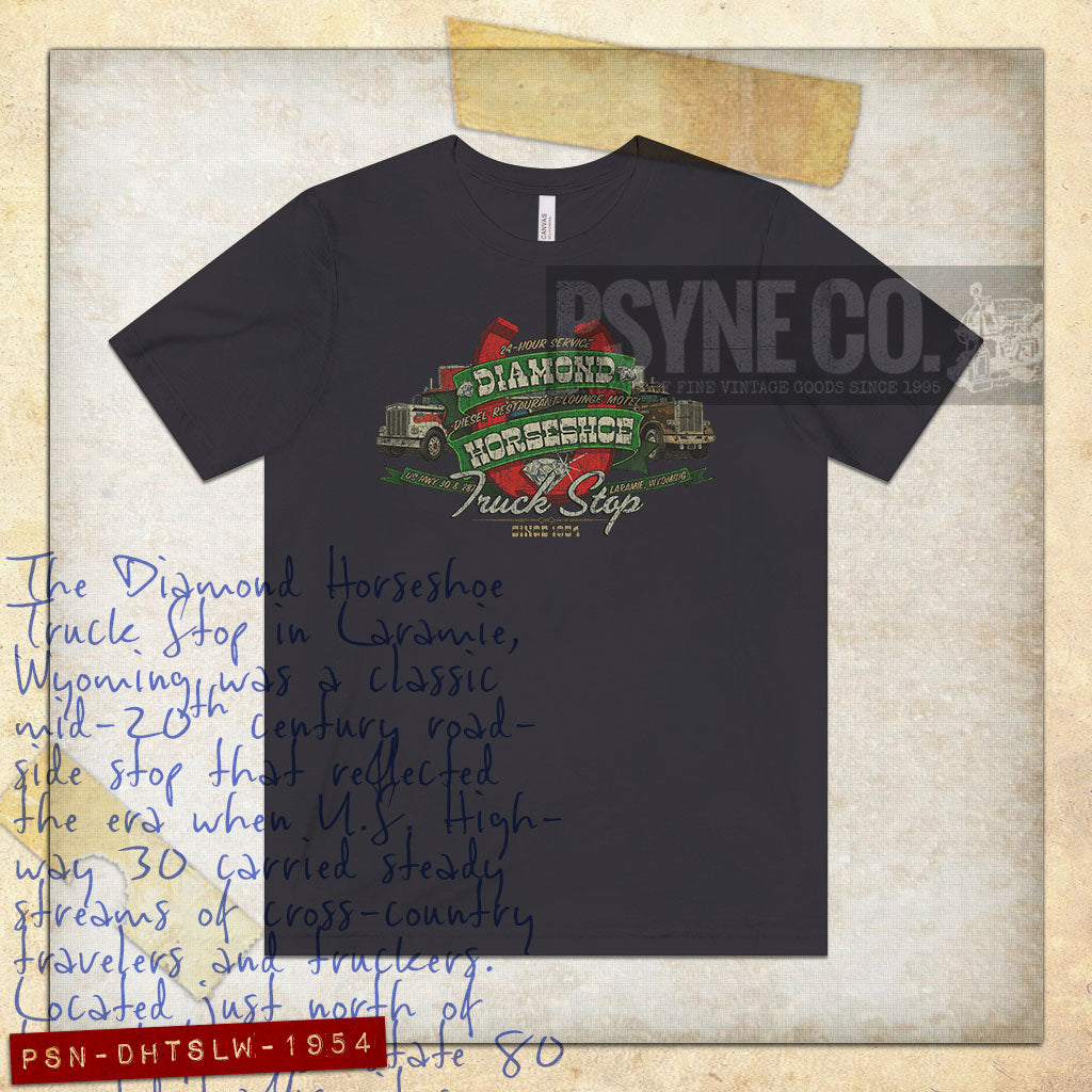 Diamond Horseshoe Truck Stop Laramie 1954 Vintage Men's T-Shirt
