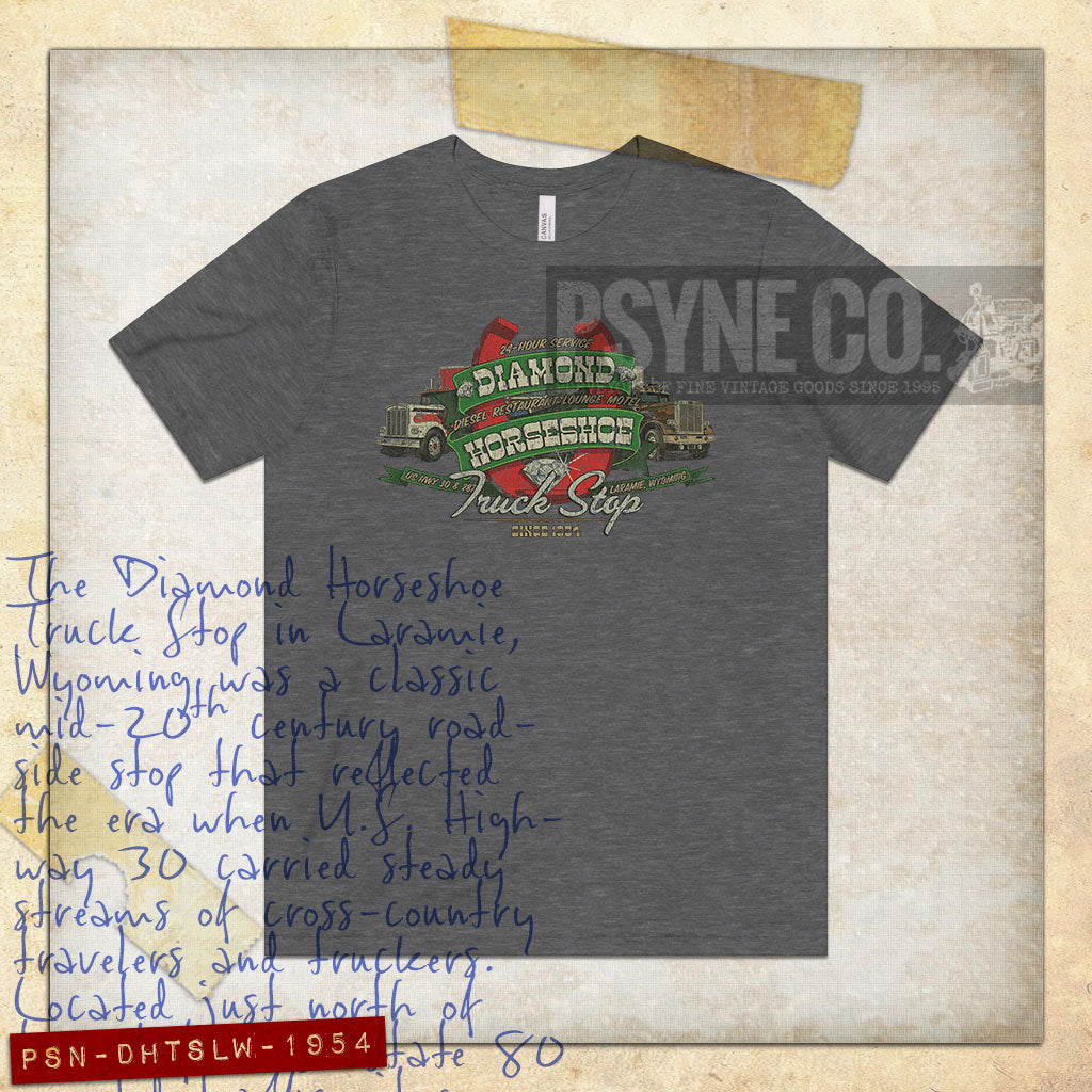 Diamond Horseshoe Truck Stop Laramie 1954 Vintage Men's T-Shirt