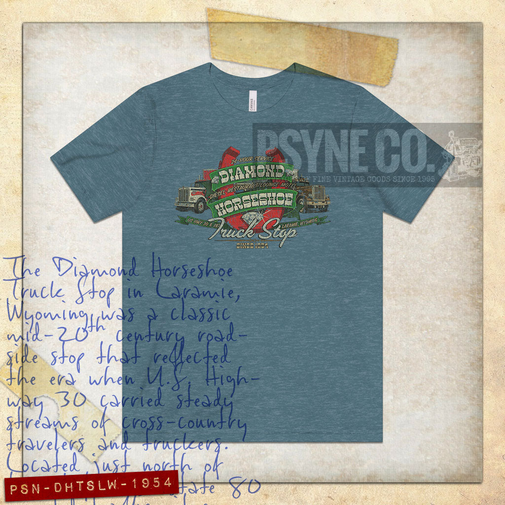 Diamond Horseshoe Truck Stop Laramie 1954 Vintage Men's T-Shirt