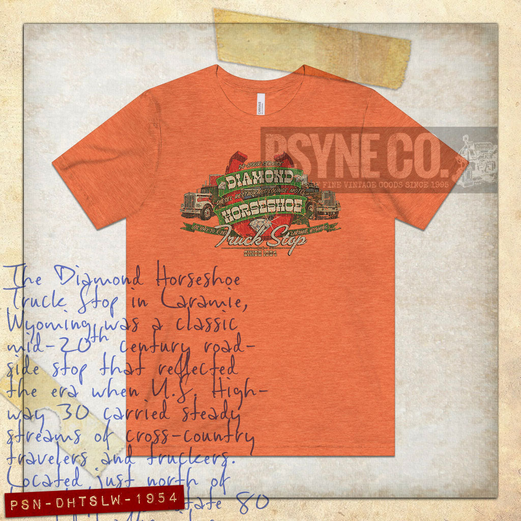 Diamond Horseshoe Truck Stop Laramie 1954 Vintage Men's T-Shirt