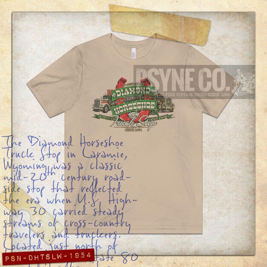 Diamond Horseshoe Truck Stop Laramie 1954 Vintage Men's T-Shirt