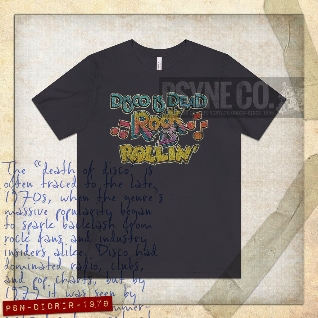 Disco is Dead Rock is Rollin' 1979 Vintage Men's T-Shirt