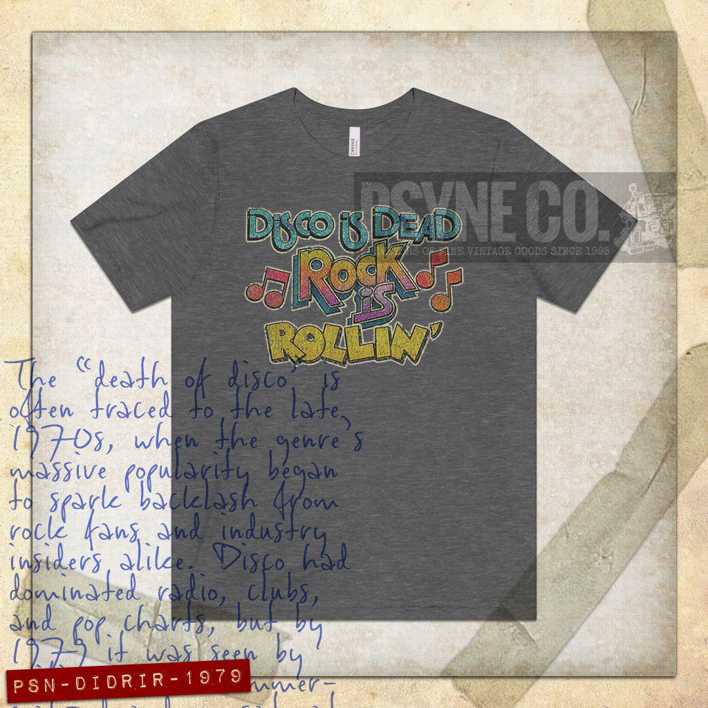 Disco is Dead Rock is Rollin' 1979 Vintage Men's T-Shirt