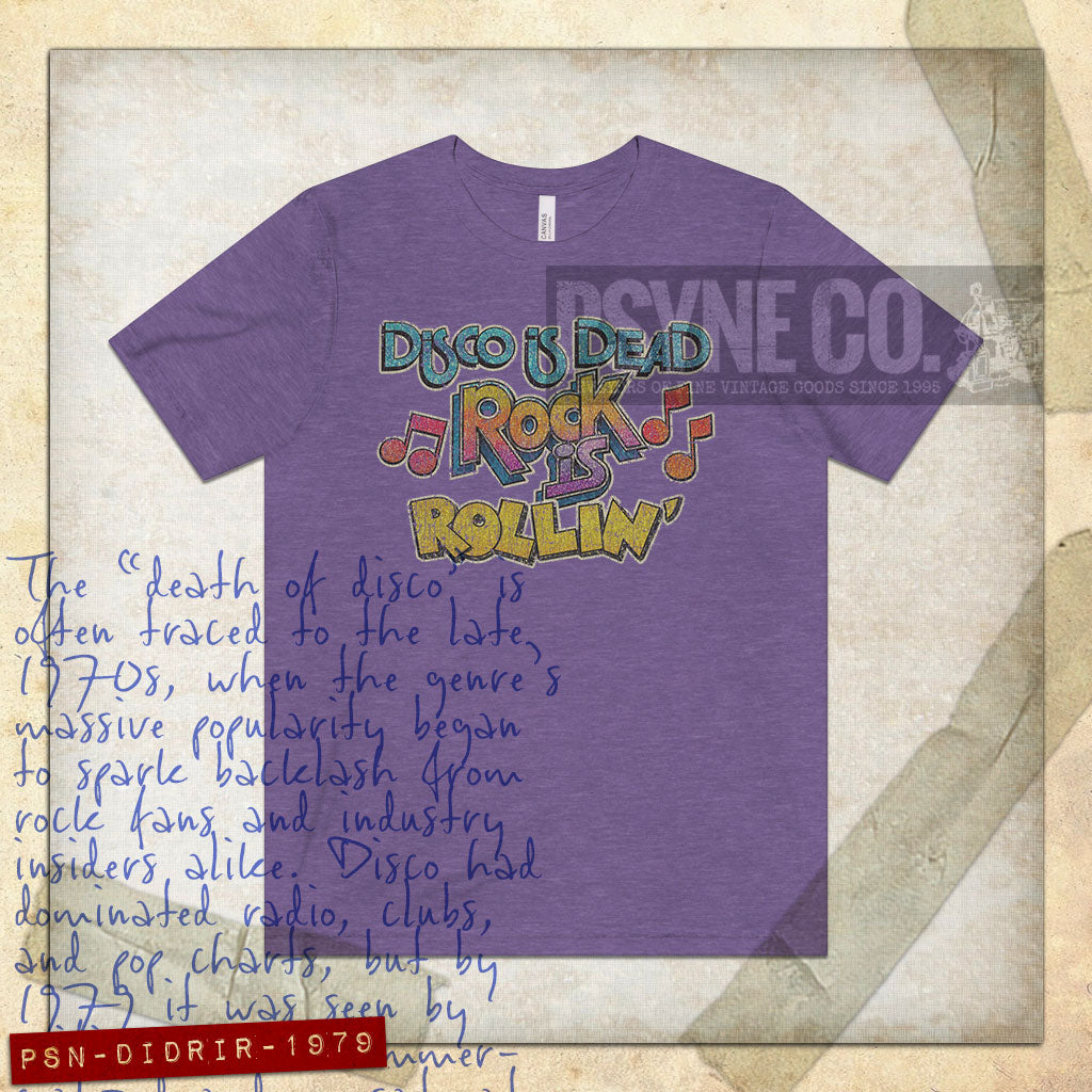 Disco is Dead Rock is Rollin' 1979 Vintage Men's T-Shirt