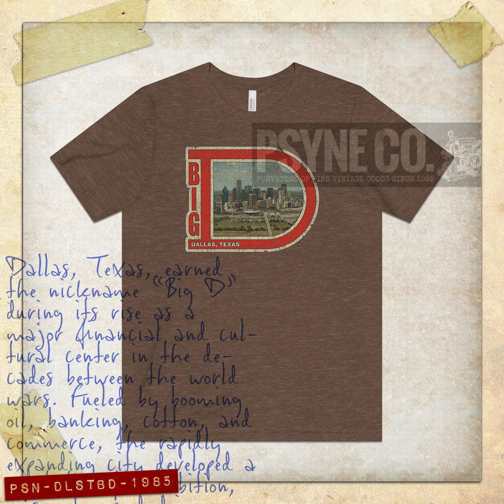 Dallas 'Big D' Texas 1985 Vintage Men's T-Shirt