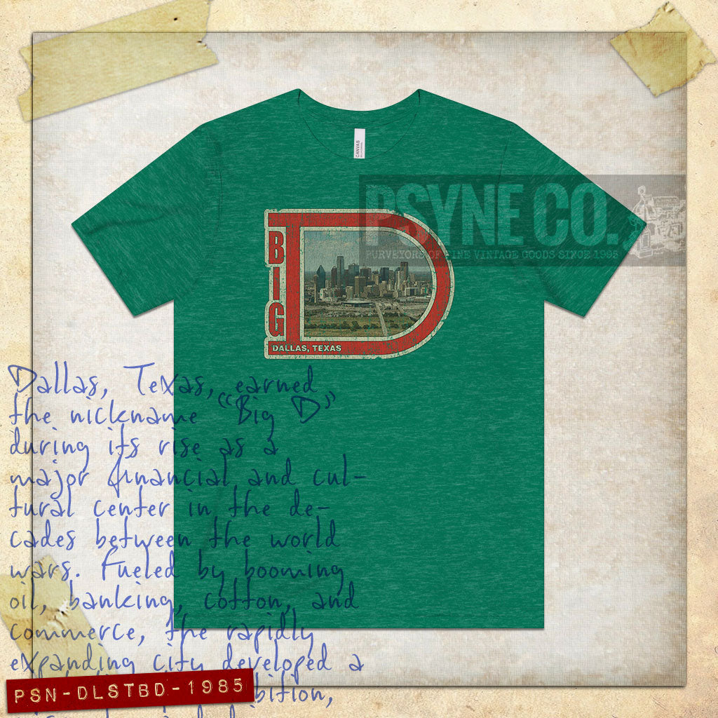 Dallas 'Big D' Texas 1985 Vintage Men's T-Shirt