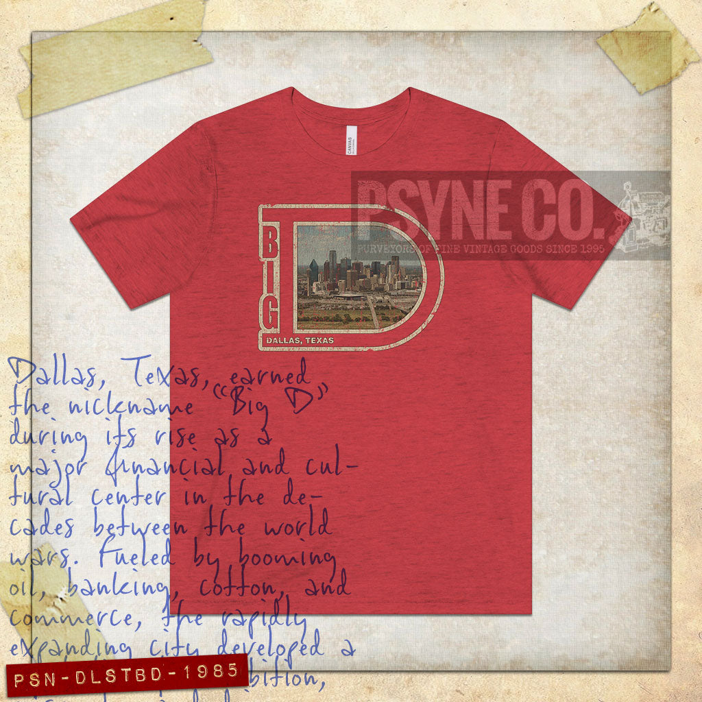 Dallas 'Big D' Texas 1985 Vintage Men's T-Shirt