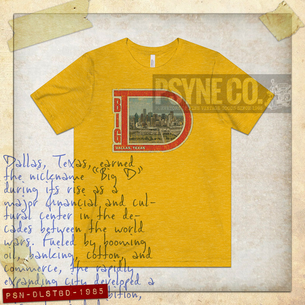 Dallas 'Big D' Texas 1985 Vintage Men's T-Shirt