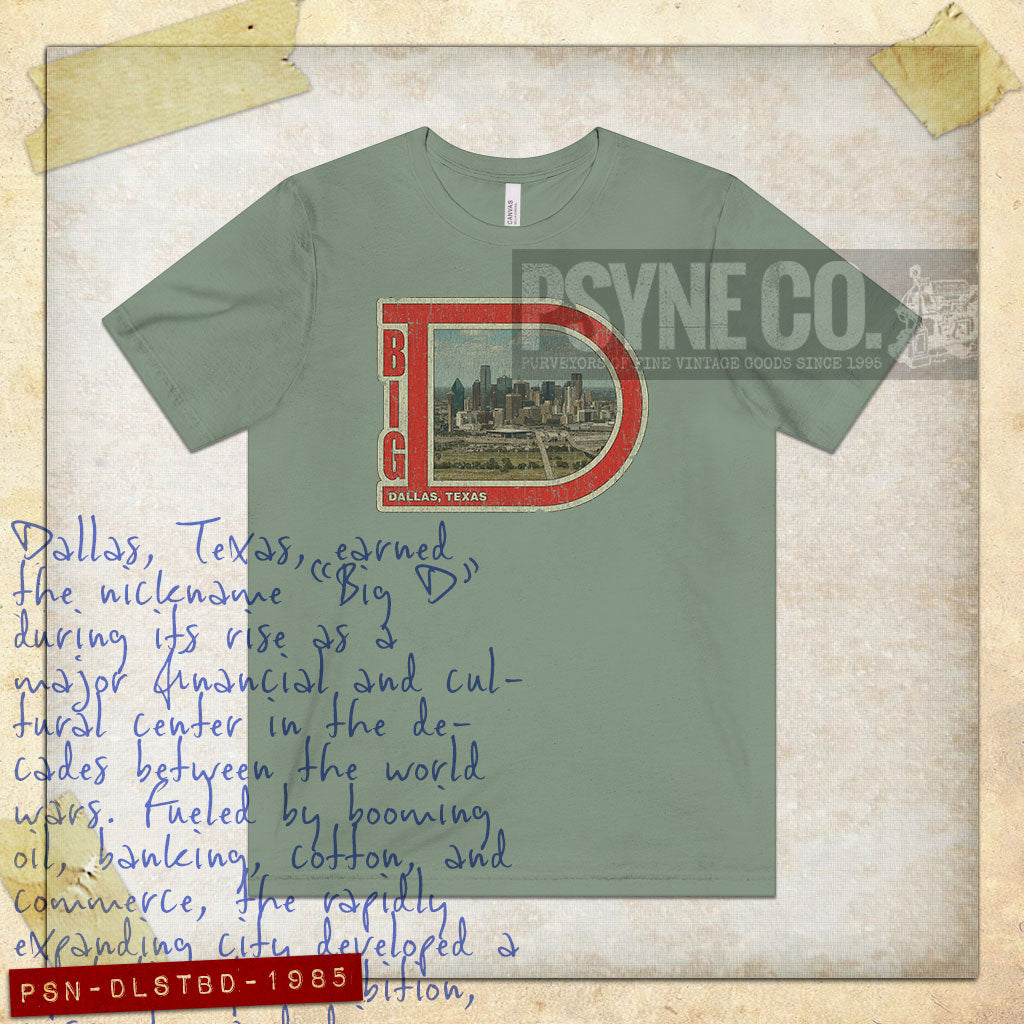 Dallas 'Big D' Texas 1985 Vintage Men's T-Shirt