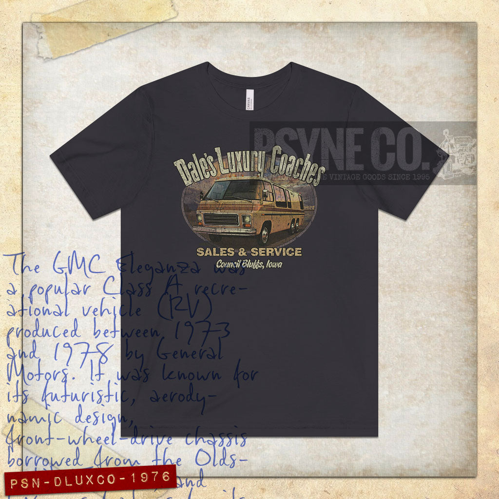 Dale's Luxury Coaches 1976 Vintage Men's T-Shirt