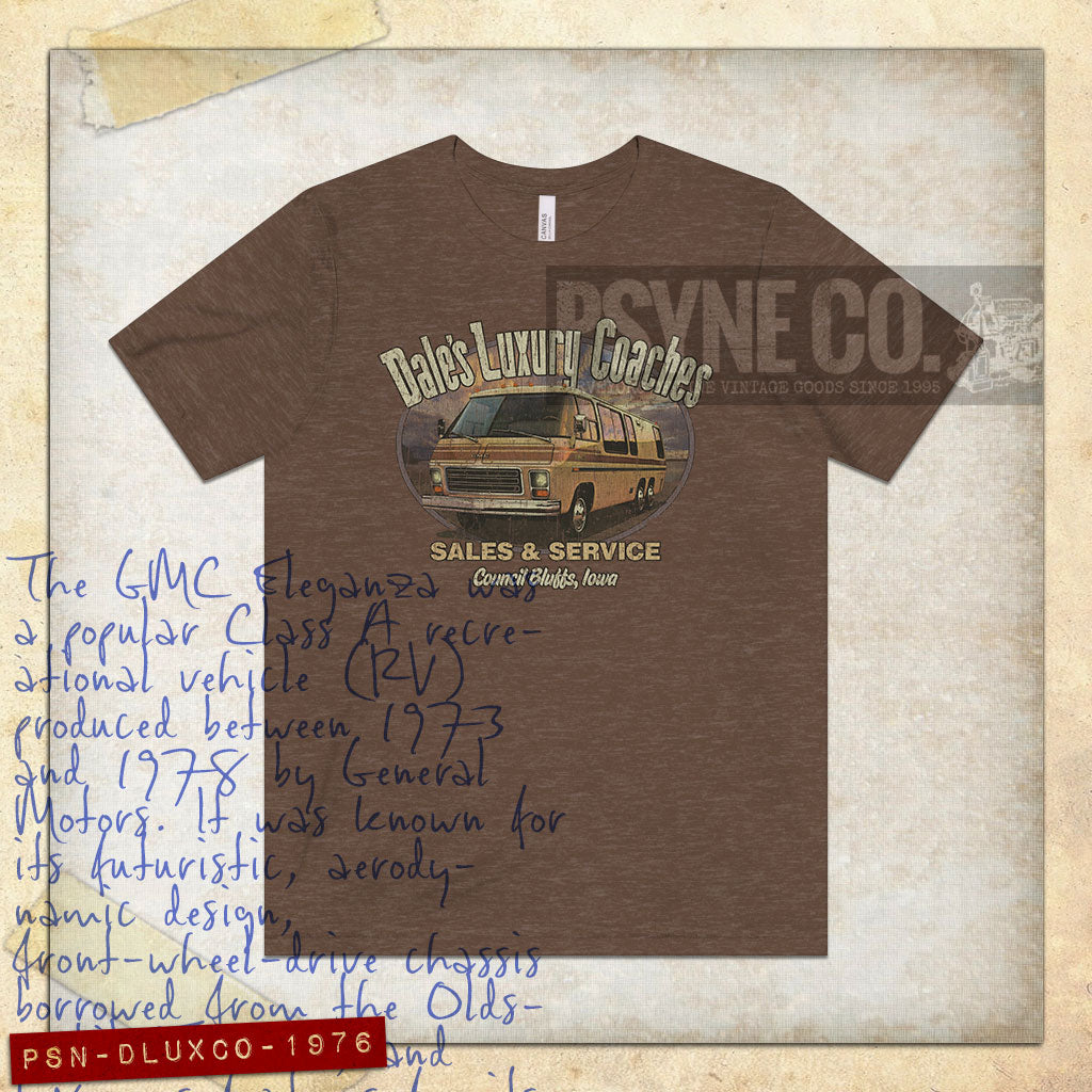 Dale's Luxury Coaches 1976 Vintage Men's T-Shirt