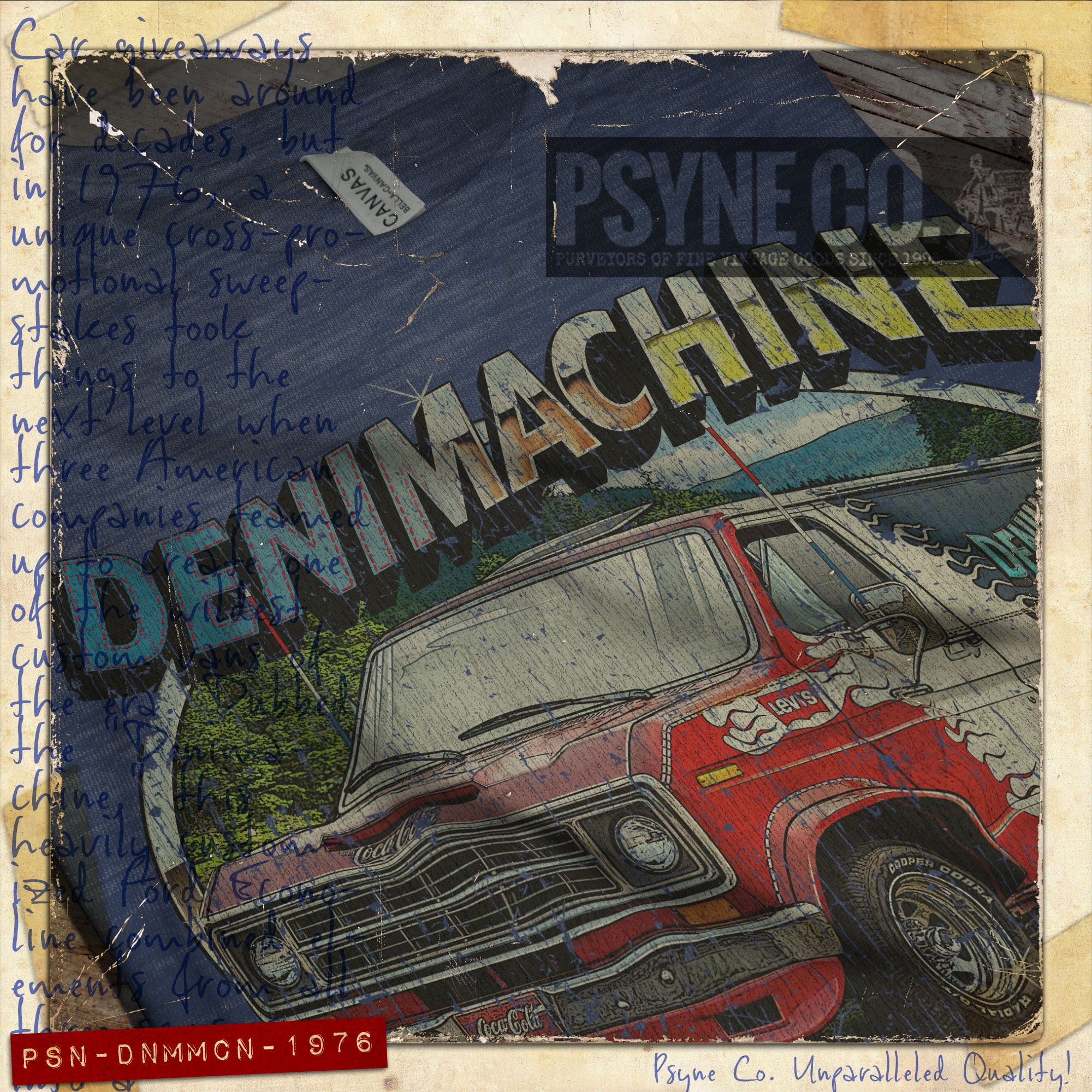 Denimachine Ultimate Party Van 1976 Vintage Men’s T-Shirt