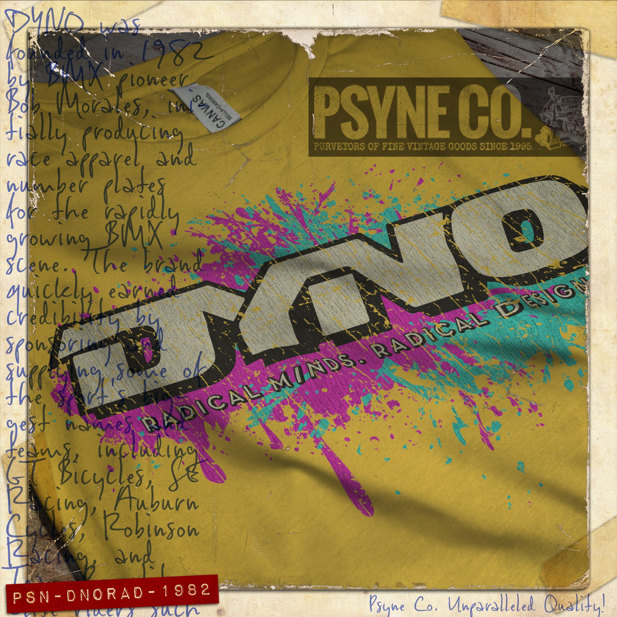 DYNO BMX Radical 1982 Vintage Men's T-Shirt