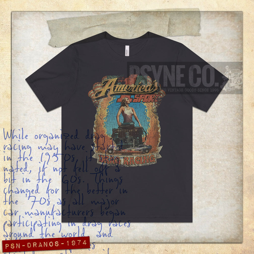 Drag Racing America's #1 Sport 1974 Vintage Men's T-Shirt