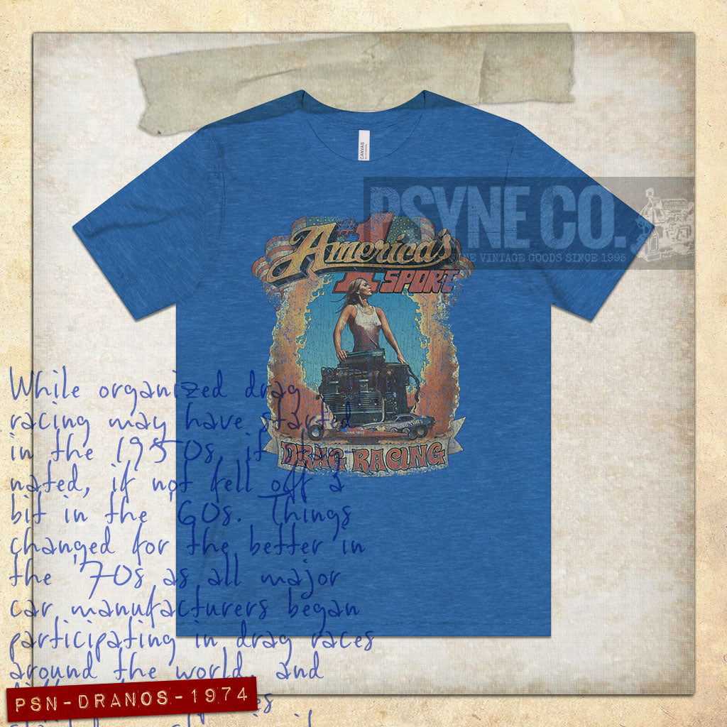 Drag Racing America's #1 Sport 1974 Vintage Men's T-Shirt