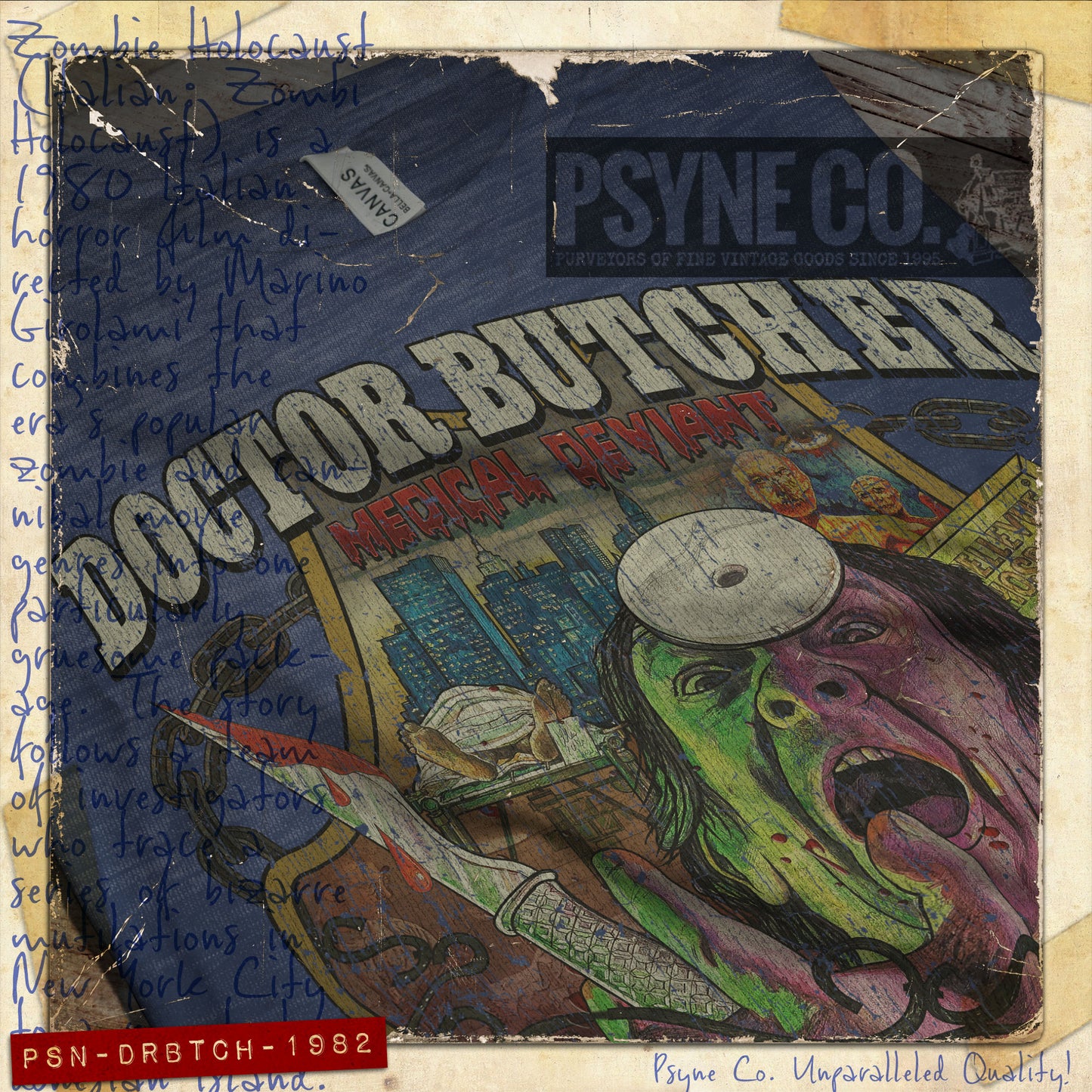 Doctor Butcher M.D. 1982 Vintage Men's T-Shirt