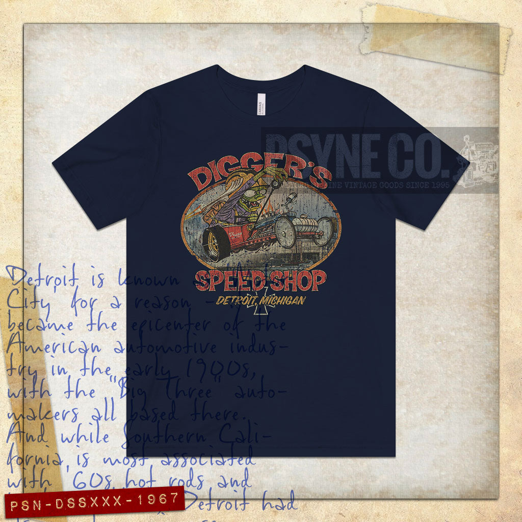 Digger's Speed Shop 1967 Vintage Men's T-Shirt
