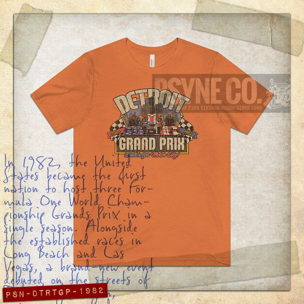 Detroit Grand Prix 1982 Vintage Men's T-Shirt