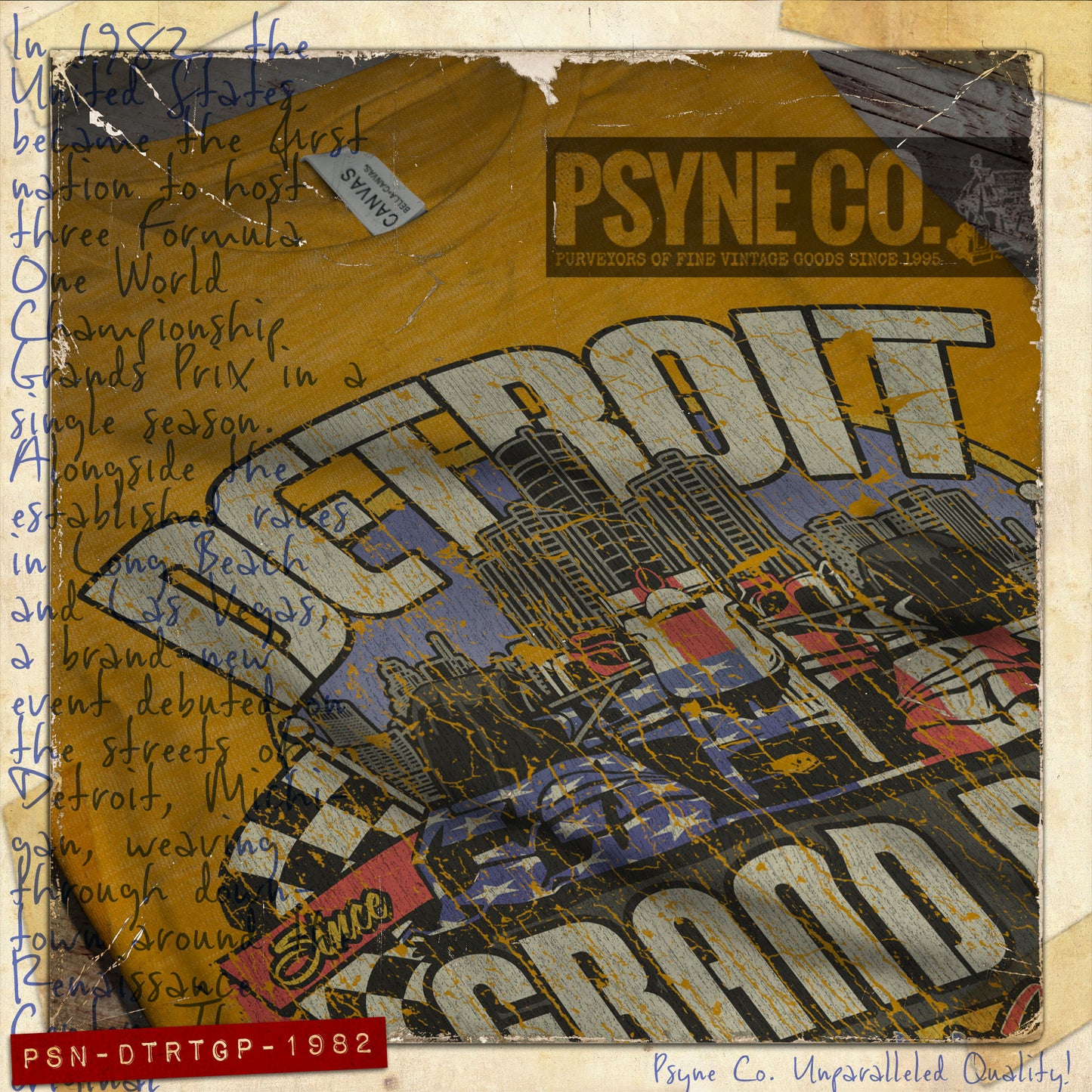 Detroit Grand Prix 1982 Vintage Men's T-Shirt