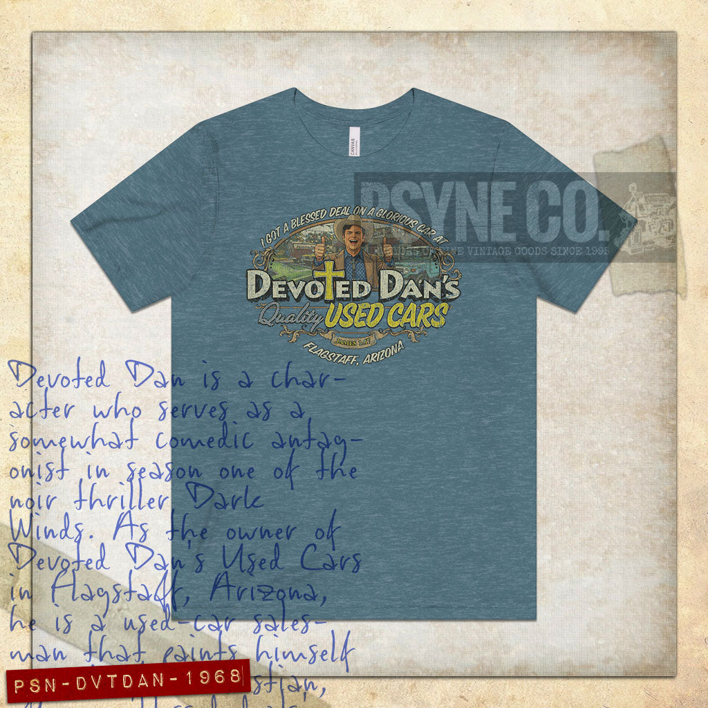 Devoted Dan's Used Cars 1968 Vintage Men's T-Shirt