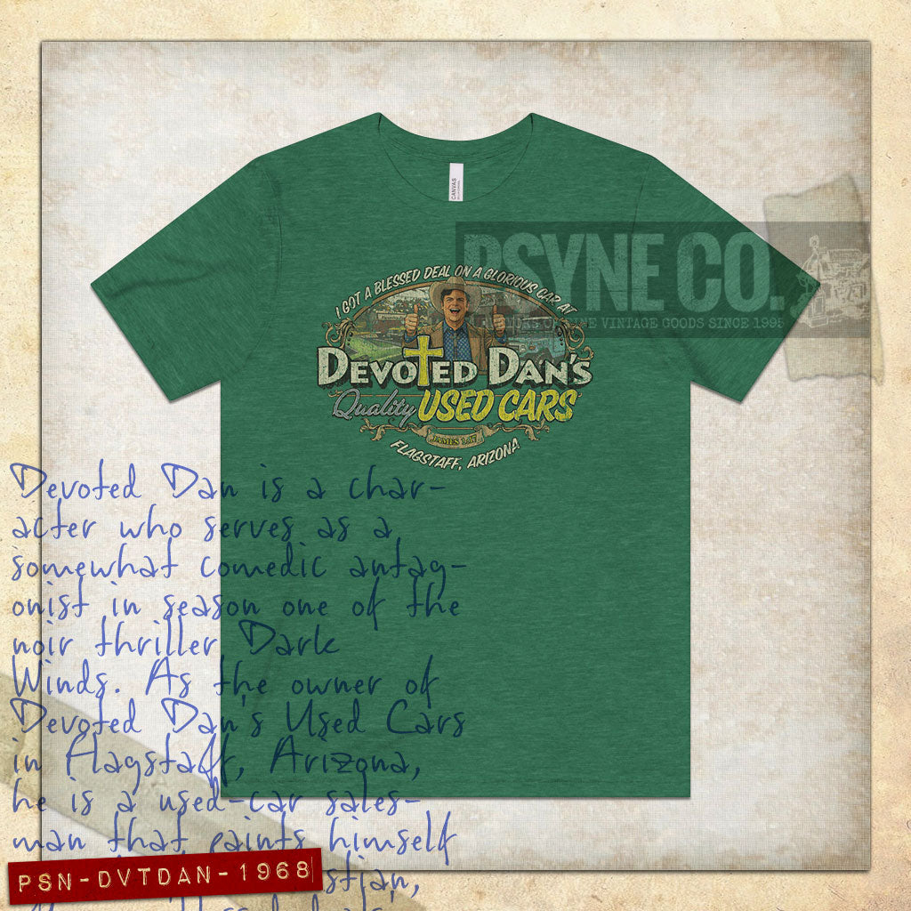 Devoted Dan's Used Cars 1968 Vintage Men's T-Shirt