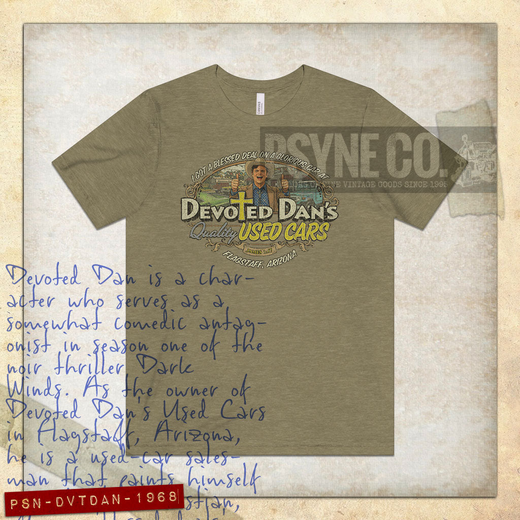 Devoted Dan's Used Cars 1968 Vintage Men's T-Shirt