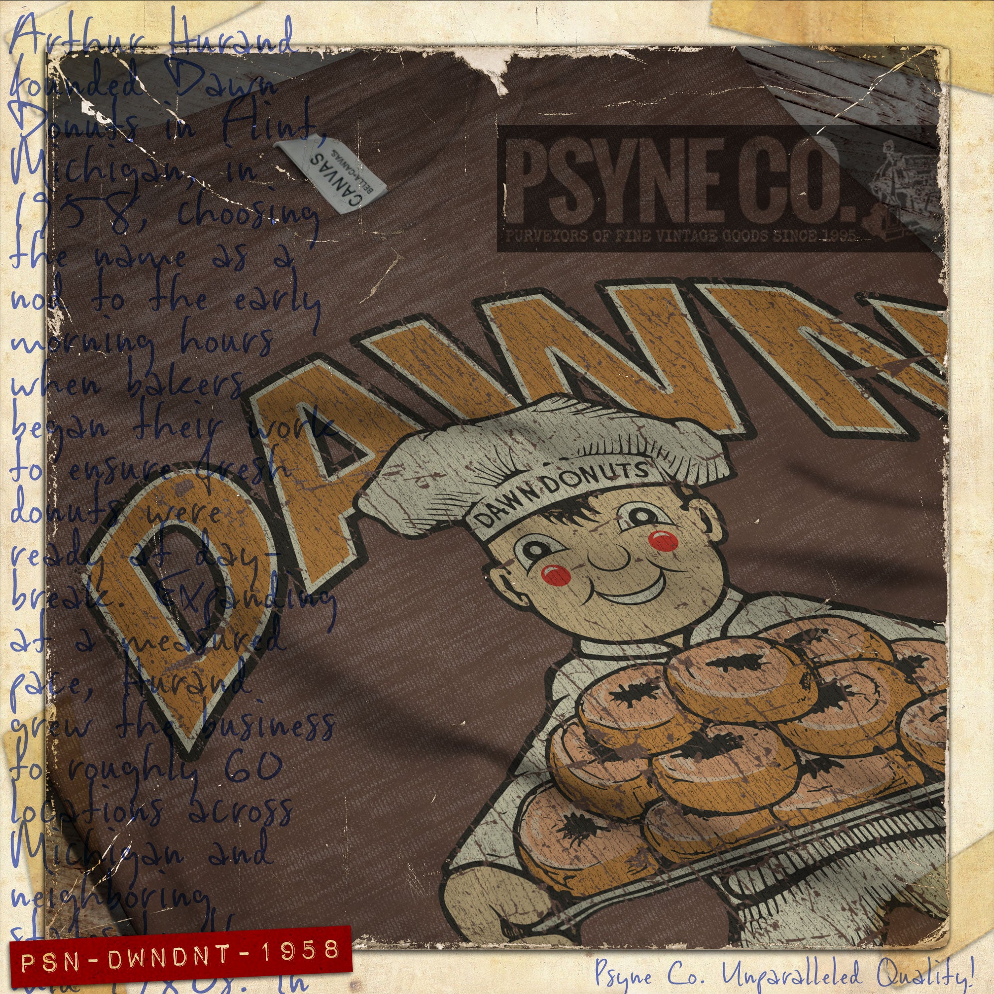 Dawn Donuts 1958 Vintage Men's T-Shirt